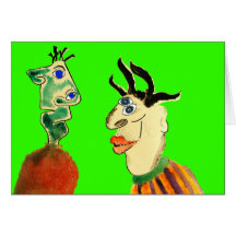 Odd Couple Friends Greeting Cards