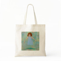 Odd floating woman strange outsider brut folk art bag
