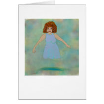 Odd floating woman strange outsider brut folk art