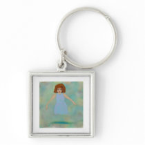 Odd floating woman strange outsider brut folk art