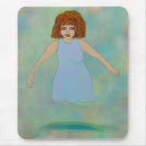 Odd floating woman strange outsider brut folk art