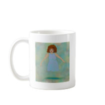 Odd floating woman strange outsider brut folk art mugs