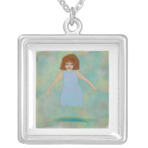 Odd floating woman strange outsider brut folk art