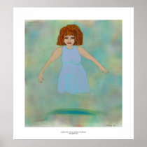 Odd floating woman strange outsider brut folk art