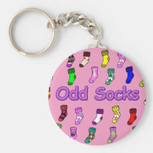 Odd Socks Key Chain - Pink