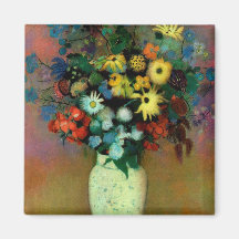 Odilon Redon's Vase with Flowers (1914) Magnets