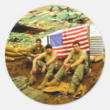 OEF Soldiers Round Sticker