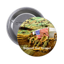 OEF Soldiers, Support Our Troops Buttons