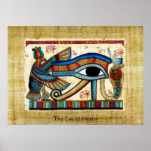 OEIL DE HORUS sur l'art d'Egyptien de PAPYRUS Affiches