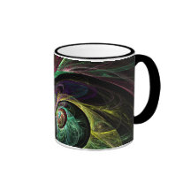 Oeil pour observer la tasse de café abstraite