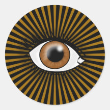 Oeil solaire de Brown Adhésifs Ronds