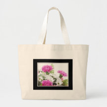Oeillets et marguerites sacs de toile