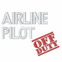 Off Duty Airline Pilot Embroidered Polo Shirt