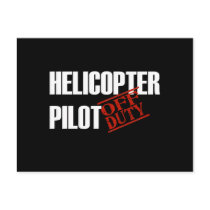 OFF DUTY HELICOPTER PILOT DARK POST CARDS