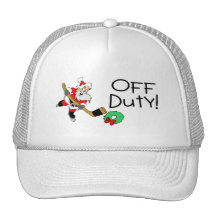 Off Duty Hockey Santa Trucker Hat