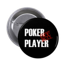 OFF DUTY POKER PLAYER DARK PINBACK BUTTONS