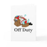 Off Duty (Sleeping Santa) Greeting Cards