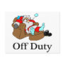 Off Duty (Sleeping Santa) Postcard