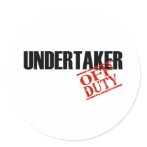 OFF DUTY UNDERTAKER LIGHT ROUND STICKERS