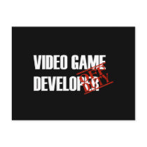 OFF DUTY VIDEO GAME DEVELOPER DARK POSTCARD