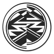 Off Kilter Geometrics Round Sticker