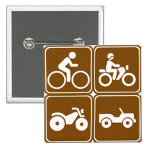 Off-Road Highway Signs (Collection) Pinback Buttons