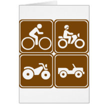 Off-Road Highway Signs (Collection) Greeting Card