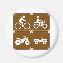 Off-Road Highway Signs (Collection) Refrigerator Magnet