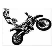 Off-Road Motorcycle Racing Post Card