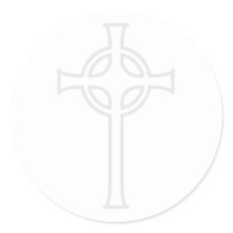 Off-White Celtic Christian Cross