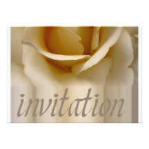off white rose invitation