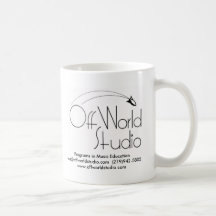 Off World Studio white mug