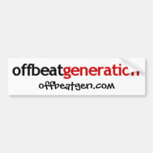 Offbeat Generation Bumper Sticker