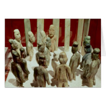 Offering of sixteen male figures, from La cards