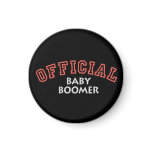 Offical Baby Boomer - Red Refrigerator Magnets