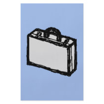 Office Briefcase or Travel Suitcase Sketch. Blue. Flyer
