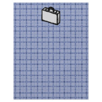 Office Briefcase or Travel Suitcase Sketch. Blue. Full Colour Flyer