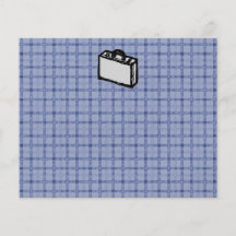 Office Briefcase or Travel Suitcase Sketch. Blue. Flyer Design