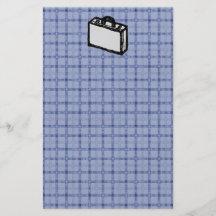 Office Briefcase or Travel Suitcase Sketch. Blue. Full Colour Flyer