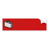 Office Briefcase or Travel Suitcase. Sketch on Red Bumper Stickers