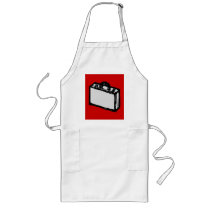 Office Briefcase or Travel Suitcase. Sketch. Red Apron