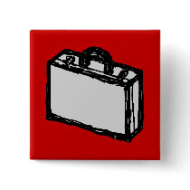 Office Briefcase or Travel Suitcase. Sketch. Red Buttons