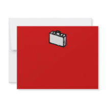 Office Briefcase or Travel Suitcase. Sketch. Red Custom Invitations