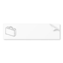 Office Briefcase or Travellers Suitcase. Sketch. Bumper Stickers