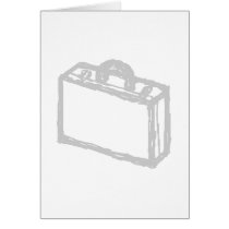 Office Briefcase or Travellers Suitcase. Sketch. Cards