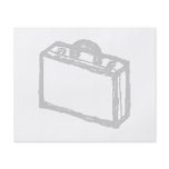 Office Briefcase or Travellers Suitcase. Sketch. Flyer