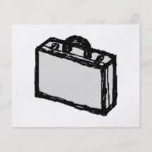 Office Briefcase or Travellers Suitcase. Sketch. Personalized Flyer