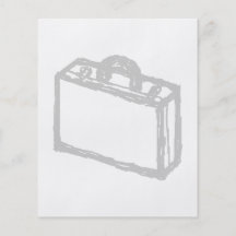 Office Briefcase or Travellers Suitcase. Sketch. Flyer