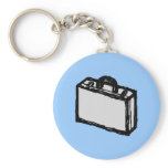 Office Briefcase or Travellers Suitcase. Sketch. Keychains