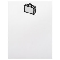Office Briefcase or Travellers Suitcase. Sketch. Letterhead Template